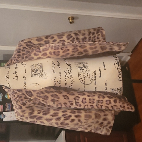 Talbots Cheetah Print Blazer Size 16 - Picture 7 of 12